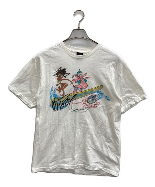 stussy（ステューシー）stussy (ステューシー) JOHN.K Tシャツ ホワイト サイズ:MEDIUMの古着・服飾アイテム