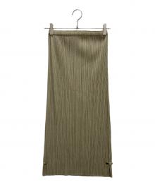 PLEATS PLEASE（プリーツプリーズ）の古着「プリーツスカート」｜オリーブ