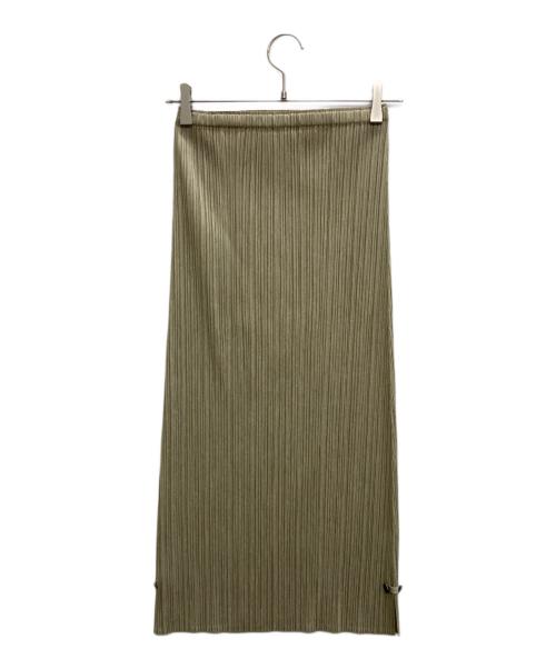 PLEATS PLEASE（プリーツプリーズ）PLEATS PLEASE (プリーツプリーズ) プリーツスカート オリーブ サイズ:2の古着・服飾アイテム
