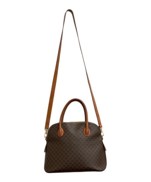 CELINE（セリーヌ）CELINE (セリーヌ) マカダム柄2WAYバッグ ブラウンの古着・服飾アイテム