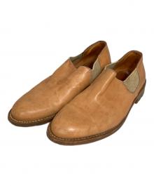 GUIDI&ROSELLINI（グイディ＆ロゼリーニ）の古着「サイドゴアローカットレザーシューズ」｜ブラウン