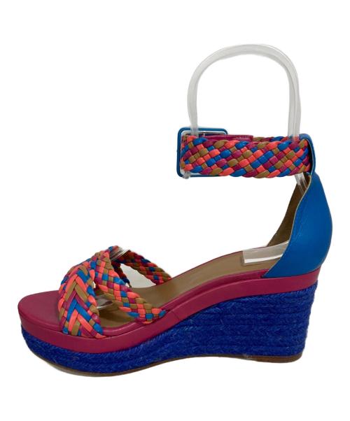 HERMES（エルメス）HERMES (エルメス) ウェッジソールサンダル ピンク サイズ:37の古着・服飾アイテム