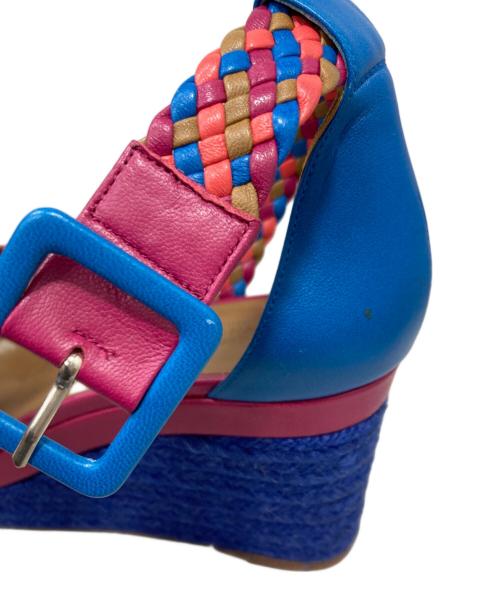 HERMES（エルメス）HERMES (エルメス) ウェッジソールサンダル ピンク サイズ:37の古着・服飾アイテム