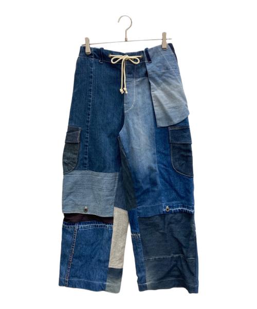 masterkey（マスターキー）masterkey (マスターキー) パッチワークデニムパンツ インディゴ サイズ:Fの古着・服飾アイテム