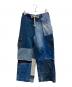masterkey（マスターキー）の古着「パッチワークデニムパンツ」｜インディゴ