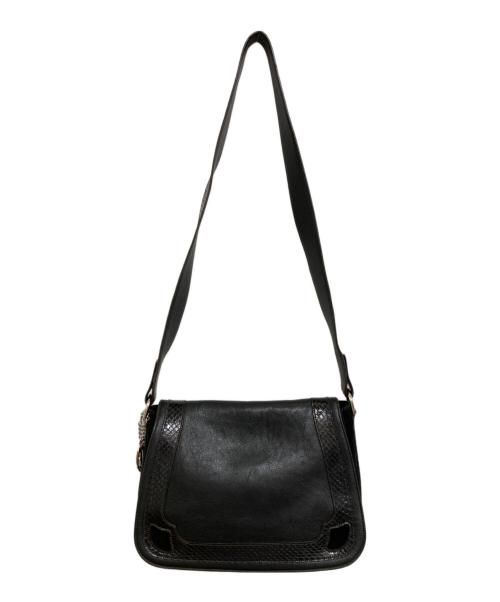 Cartier（カルティエ）Cartier (カルティエ) レザーショルダーバッグ ブラックの古着・服飾アイテム