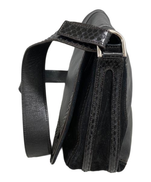 Cartier（カルティエ）Cartier (カルティエ) レザーショルダーバッグ ブラックの古着・服飾アイテム