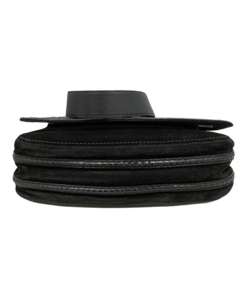 Cartier（カルティエ）Cartier (カルティエ) レザーショルダーバッグ ブラックの古着・服飾アイテム