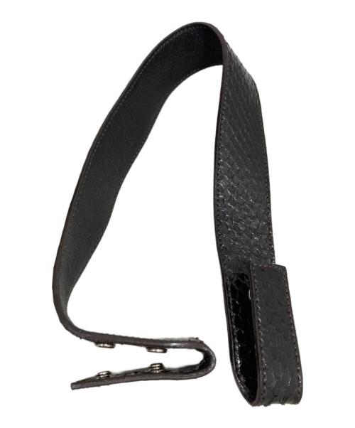 Cartier（カルティエ）Cartier (カルティエ) レザーショルダーバッグ ブラックの古着・服飾アイテム