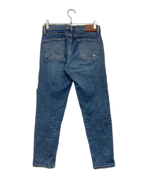 LAUREN RALPH LAUREN（ローレンラルフローレン）LAUREN RALPH LAUREN (ローレンラルフローレン) パッチワークデニムパンツ インディゴ サイズ:2の古着・服飾アイテム