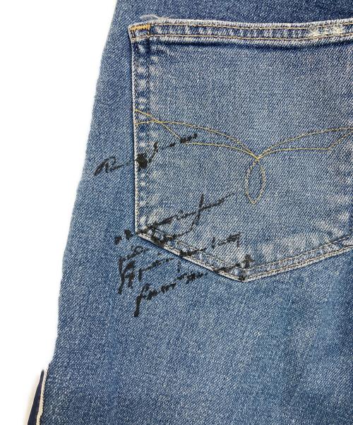 LAUREN RALPH LAUREN（ローレンラルフローレン）LAUREN RALPH LAUREN (ローレンラルフローレン) パッチワークデニムパンツ インディゴ サイズ:2の古着・服飾アイテム