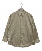 Graphpaperグラフペーパー）の古着「Broad L/S Oversized Regular Collar Shirt」｜ベージュ