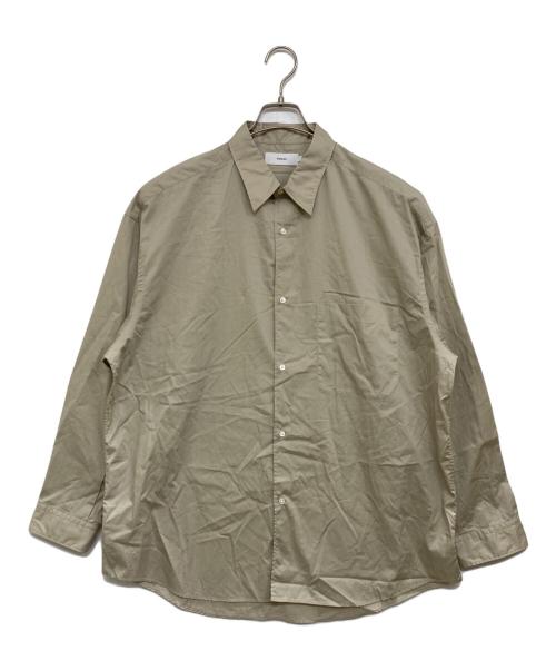 Graphpaper（グラフペーパー）Graphpaper (グラフペーパー) Broad L/S Oversized Regular Collar Shirt ベージュ サイズ:Freeの古着・服飾アイテム