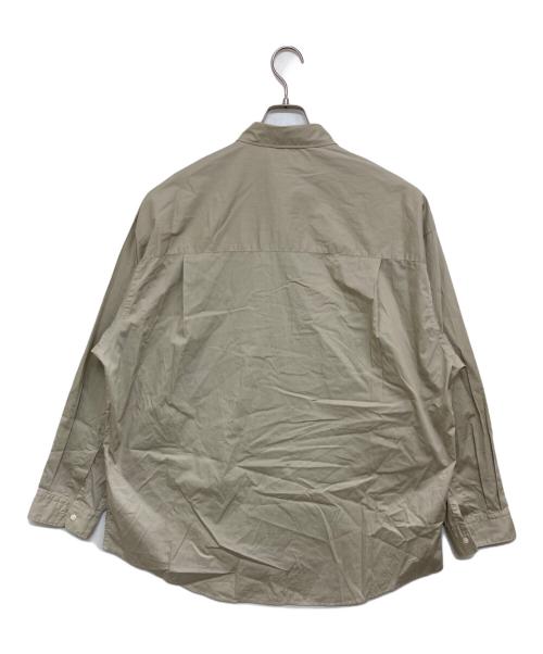 Graphpaper（グラフペーパー）Graphpaper (グラフペーパー) Broad L/S Oversized Regular Collar Shirt ベージュ サイズ:Freeの古着・服飾アイテム