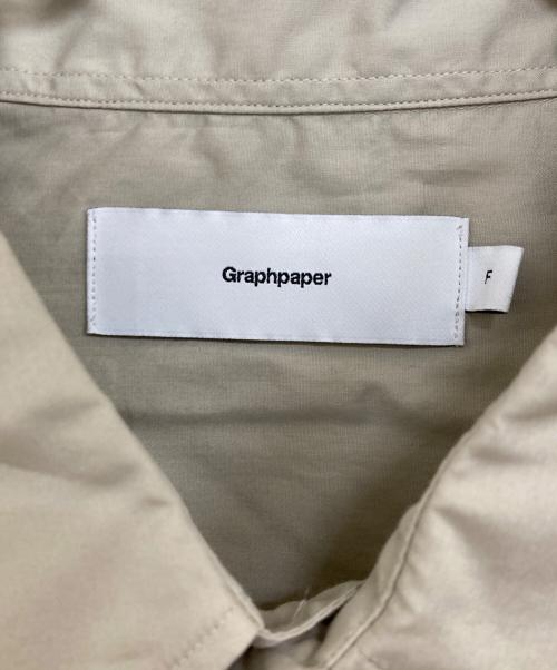 Graphpaper（グラフペーパー）Graphpaper (グラフペーパー) Broad L/S Oversized Regular Collar Shirt ベージュ サイズ:Freeの古着・服飾アイテム