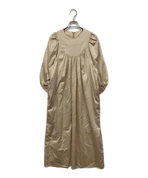 Demi-Luxe Beams（デミルクス ビームス）Demi-Luxe BEAMS (デミルクス ビームス) コットンサテン ボリューム ベージュ サイズ:38 未使用品の古着・服飾アイテム