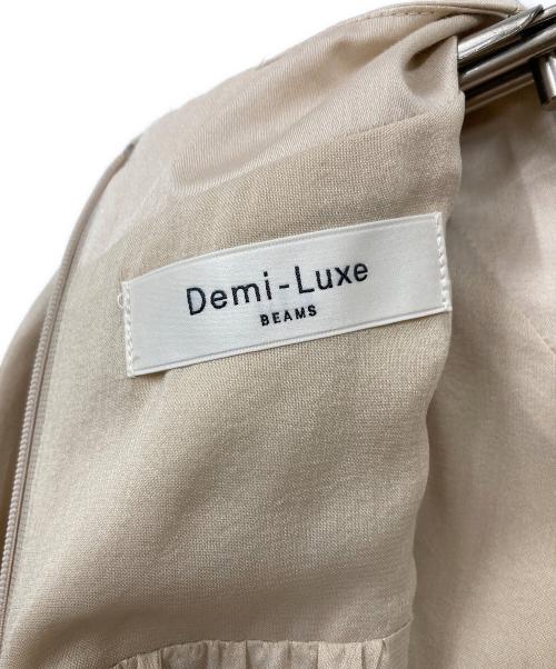 Demi-Luxe Beams（デミルクス ビームス）Demi-Luxe BEAMS (デミルクス ビームス) コットンサテン ボリューム ベージュ サイズ:38 未使用品の古着・服飾アイテム