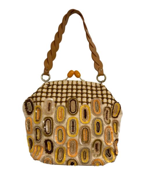 JAMIN PUECH（ジャマンピュエッシュ）JAMIN PUECH (ジャマンピュエッシュ) スパンコールバッグ ベージュの古着・服飾アイテム