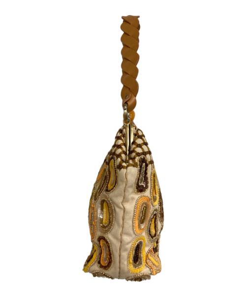 JAMIN PUECH（ジャマンピュエッシュ）JAMIN PUECH (ジャマンピュエッシュ) スパンコールバッグ ベージュの古着・服飾アイテム