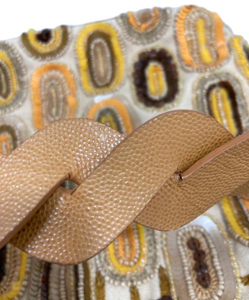JAMIN PUECH（ジャマンピュエッシュ）JAMIN PUECH (ジャマンピュエッシュ) スパンコールバッグ ベージュの古着・服飾アイテム