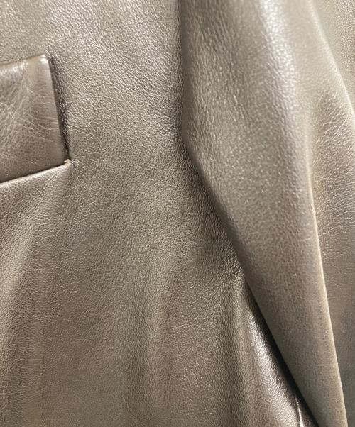 BARNEYS NEWYORK（バーニーズ・ニューヨーク）BARNEYS NEWYORK (バーニーズ・ニューヨーク) レザージャケット ブラウン サイズ:54の古着・服飾アイテム