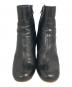 中古・古着 CELINE (セリーヌ) メタルヒールサイドジップブーツ ブラック サイズ:37：12000円