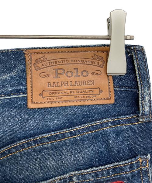 POLO RALPH LAUREN（ポロ・ラルフローレン）POLO RALPH LAUREN (ポロ・ラルフローレン) パッチワークデニムパンツ ネイビー サイズ:24の古着・服飾アイテム