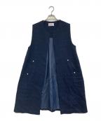 Vinヴィン）の古着「ツイードジレ」｜ネイビー