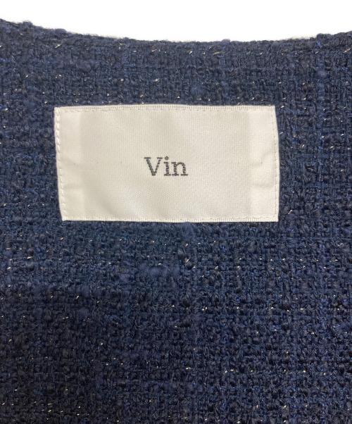 Vin（ヴィン）Vin (ヴィン) ツイードジレ ネイビー サイズ:9号の古着・服飾アイテム