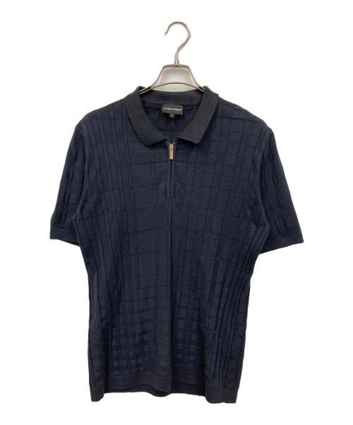 EMPORIO ARMANI（エンポリオ アルマーニ）EMPORIO ARMANI (エンポリオ アルマーニ) ポロシャツ ブラック サイズ:XLの古着・服飾アイテム