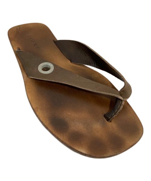 LOEWE（ロエベ）LOEWE (ロエベ) サンダル ブラウン サイズ:41の古着・服飾アイテム