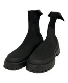 emmi（エミ）の古着「ecoニットブーツ」｜ブラック