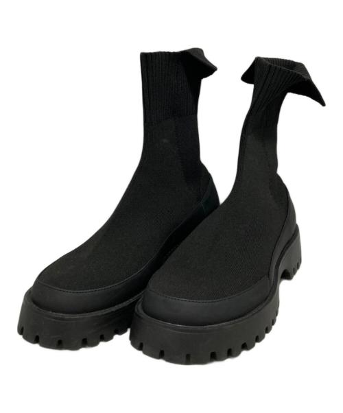 emmi（エミ）emmi (エミ) ecoニットブーツ ブラック サイズ:24.5の古着・服飾アイテム