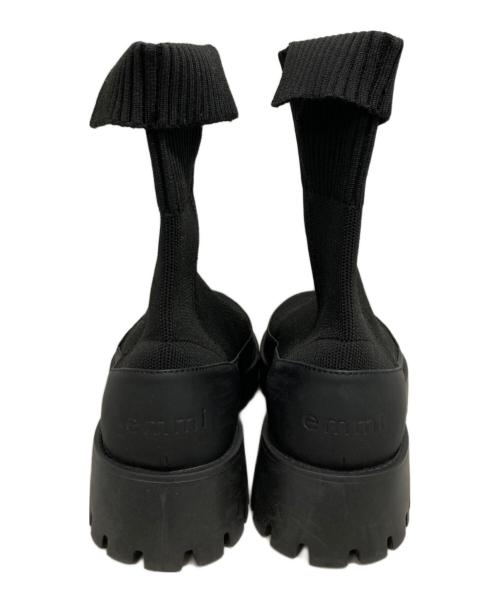 emmi（エミ）emmi (エミ) ecoニットブーツ ブラック サイズ:24.5の古着・服飾アイテム