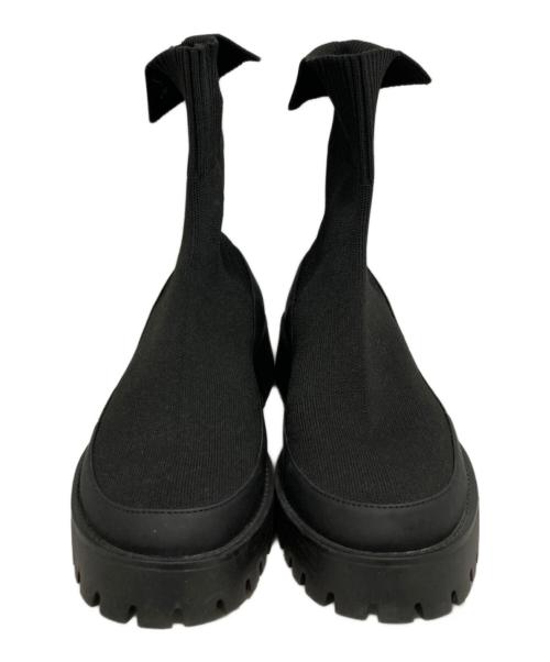 emmi（エミ）emmi (エミ) ecoニットブーツ ブラック サイズ:24.5の古着・服飾アイテム