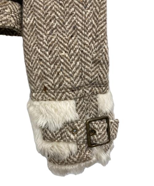 BURBERRY BLUE LABEL（バーバリーロンドンブルーレーベル）BURBERRY BLUE LABEL (バーバリーロンドンブルーレーベル) B-3タイプ ダブルライダース ベージュ サイズ:38の古着・服飾アイテム