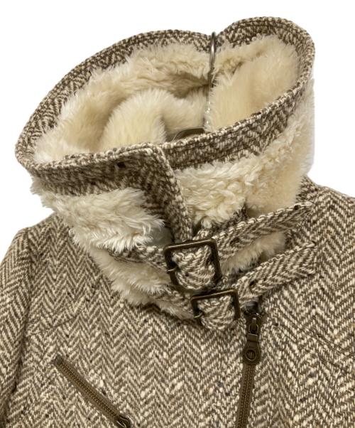 BURBERRY BLUE LABEL（バーバリーロンドンブルーレーベル）BURBERRY BLUE LABEL (バーバリーロンドンブルーレーベル) B-3タイプ ダブルライダース ベージュ サイズ:38の古着・服飾アイテム