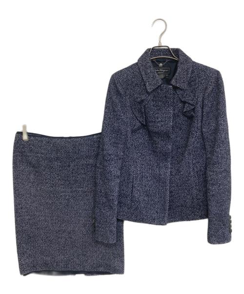 Salvatore Ferragamo（サルヴァトーレ フェラガモ）Salvatore Ferragamo (サルヴァトーレ フェラガモ) セットアップ ネイビー サイズ:42の古着・服飾アイテム