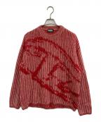DIESELディーゼル）の古着「K-EDROニットモヘアローゲージ」｜レッド