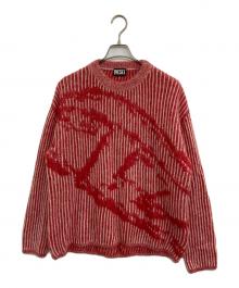 DIESEL（ディーゼル）の古着「K-EDROニットモヘアローゲージ」｜レッド