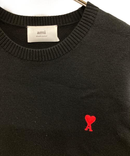 AMI Alexandre Mattiussi（アミアレクサンドルマテュッシ）AMI Alexandre Mattiussi (アミアレクサンドルマテュッシ) AMI DE COEUR ロゴセーター ブラック サイズ:Lの古着・服飾アイテム
