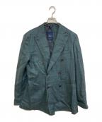 Belvestベルヴェスト）の古着「ウールシルクリネン ダブルジャケット」｜グリーン