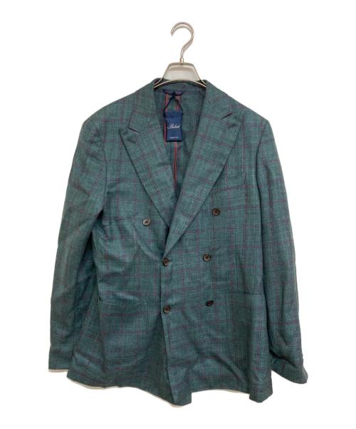Belvest（ベルヴェスト）Belvest (ベルヴェスト) ウールシルクリネン ダブルジャケット グリーン サイズ:48の古着・服飾アイテム