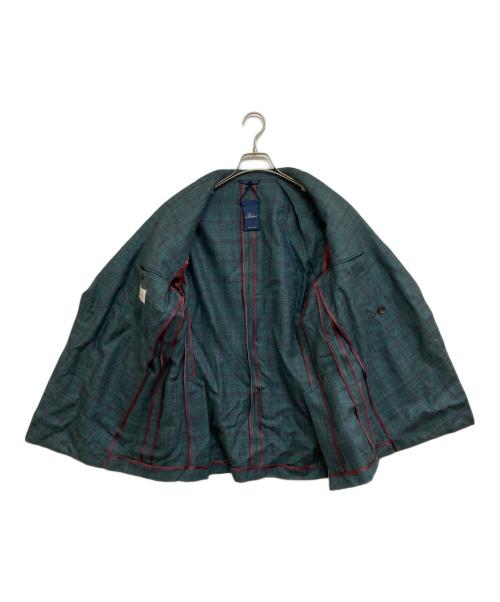 Belvest（ベルヴェスト）Belvest (ベルヴェスト) ウールシルクリネン ダブルジャケット グリーン サイズ:48の古着・服飾アイテム