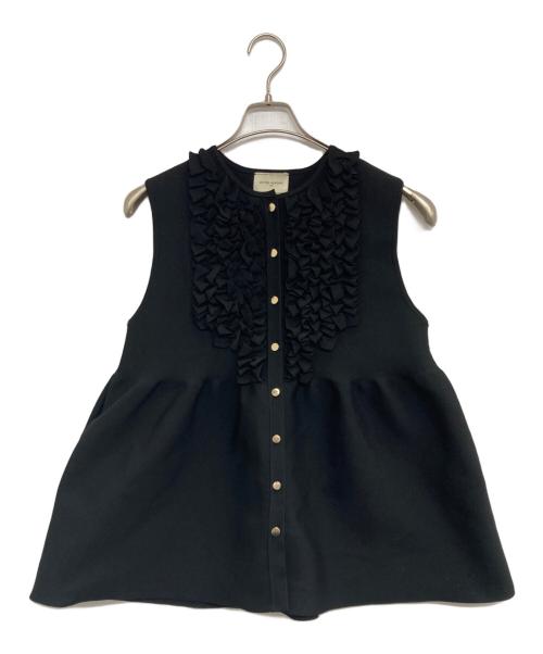 UNITED ARROWS（ユナイテッドアローズ）UNITED ARROWS (ユナイテッドアローズ) P ミニフリル ニットベスト ネイビー サイズ:表記なしの古着・服飾アイテム