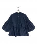 Sonoソーノ）の古着「ブラウス」｜ネイビー