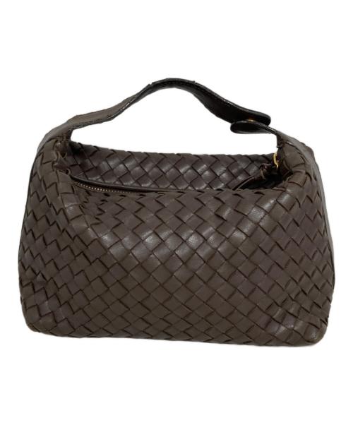 BOTTEGA VENETA（ボッテガベネタ）BOTTEGA VENETA (ボッテガベネタ) イントレチャートポーチ ブラウンの古着・服飾アイテム