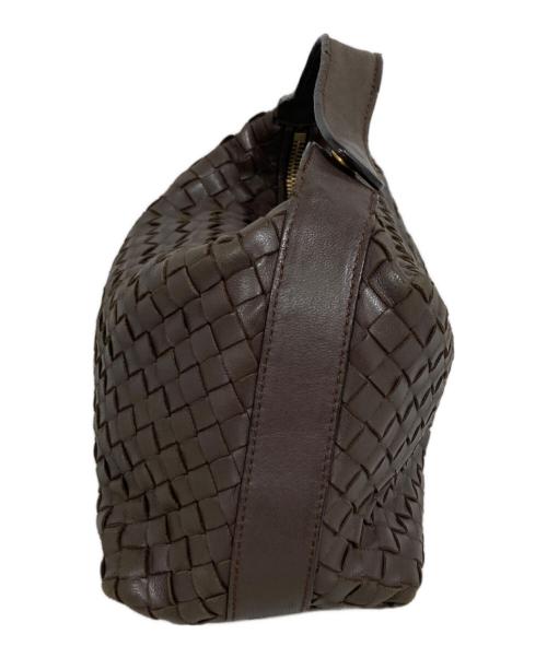 BOTTEGA VENETA（ボッテガベネタ）BOTTEGA VENETA (ボッテガベネタ) イントレチャートポーチ ブラウンの古着・服飾アイテム
