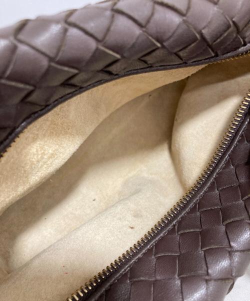 BOTTEGA VENETA（ボッテガベネタ）BOTTEGA VENETA (ボッテガベネタ) イントレチャートポーチ ブラウンの古着・服飾アイテム