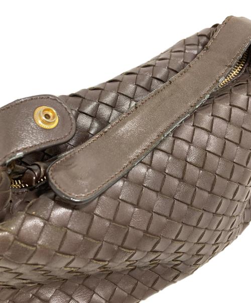 BOTTEGA VENETA（ボッテガベネタ）BOTTEGA VENETA (ボッテガベネタ) イントレチャートポーチ ブラウンの古着・服飾アイテム